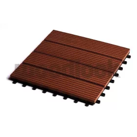   WPC csempe padlólap kazettás parketta 30x30 cm  Fahatású sötétbarna mahagóni burkolat.  Matt, csúszásmentes felület. Darab ár!