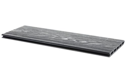 Knotted WPC fence slat Woodlook Emboss N+F fence element 180 cm long Anthracite fence board