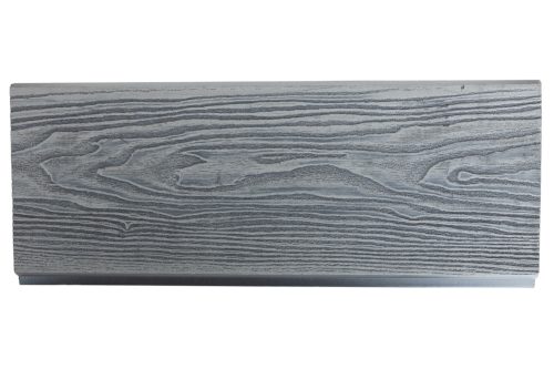 Knotted WPC fence slat Woodlook Emboss N+F fence element 290 cm long Graphite gray fence board