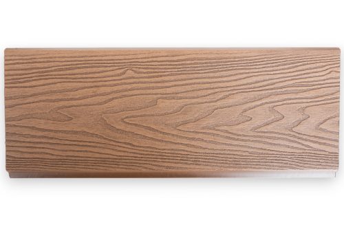 Knotted WPC fence slat Woodlook Emboss N+F fence element 400 cm long Merbau fence board