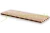 Knotted WPC fence slat Woodlook Emboss N+F fence element 400 cm long Merbau fence board