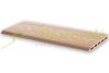 Knotted WPC fence slat Woodlook Emboss N+F fence element 580 cm long Merbau fence board