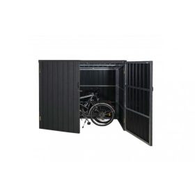   WPC kerékpár garázs szerszámos kisház, zárható kerékpár tároló 2 bicikli számára 172x213x112 cm antracit