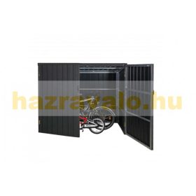   WPC kerékpár garázs szerszámos kisház, zárható kerékpár tároló 4 bicikli számára 172x213x160 cm antracit
