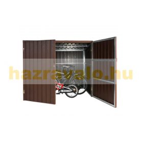   WPC kerékpár garázs szerszámos kisház, zárható kerékpár tároló 4 bicikli számára 172x213x160 cm barna 