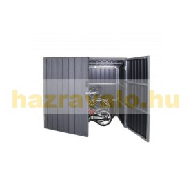   WPC kerékpár garázs szerszámos kisház, zárható kerékpár tároló 4 bicikli számára 172x213x160 cm szürke