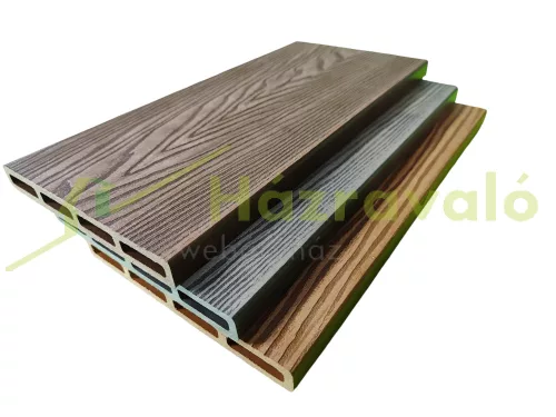  WPC kerítésléc Woodlook Ideal kerítéselem 400 cm hosszú Antracit kerítéselem 