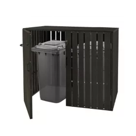   WPC Kerti kukatároló szemeteskuka tároló 2 db 80-240 literes kukához antracit