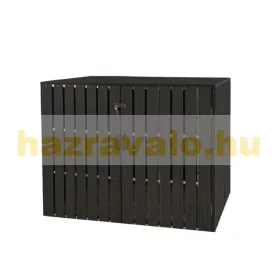   WPC Kerti kukatároló szemeteskuka tároló 2 db 80-240 literes kukához antracit