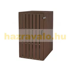   WPC Kerti kukatároló szemeteskuka tároló 1 db 80-240 literes kukához barna