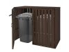 WPC Garden bin storage bin storage bin for 2 80-240 liter bins, brown