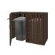 WPC Garden bin storage bin storage bin for 2 80-240 liter bins, brown