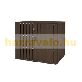   WPC Kerti kukatároló szemeteskuka tároló 2 db 80-240 literes kukához barna