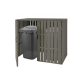 WPC Garden bin storage bin storage bin for 2 80-240 liter bins, gray 