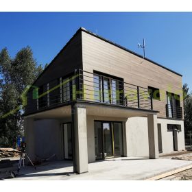 WPC falburkolat Woodlook Co-Grain kerítéselem 400 cm hosszú Zebrano kerítéselem kerítés deszka