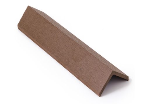 Élzáró WPC padlólap sarokléc 4,5x4,5x300 cm Fahatású indiai teak takaróléc