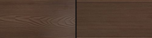 WPC floor board square meter price Wood pattern double-sided dark brown Mahogany covering. Woodlook Premium non-slip surface.