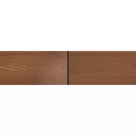 WPC padlólap 4 méteres szál 150x20x2200 mm Fahatású kétoldalas barna Merbau burkolat. 