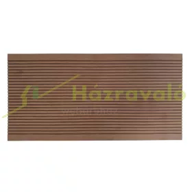 WPC padlólap 4 méteres szál 150x20x2200 mm Fahatású kétoldalas barna Merbau burkolat. 