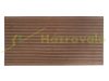 WPC floorboard price per meter 150x20x4000 mm Wood-effect double-sided brown Merbau covering. Woodlook Premium non-slip surface.