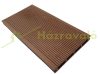 WPC floorboard price per meter 150x20x4000 mm Wood-effect double-sided brown Merbau covering. Woodlook Premium non-slip surface.