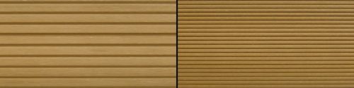 WPC padlólap 2,2 méteres szál 146x24x2200 mm Fahatású kétoldalas világosbarna Teak burkolat. 