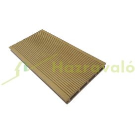   WPC padlólap m2 négyzetméter ár Fahatású kétoldalas világosbarna Teak burkolat Woodlook Premium csúszásmentes felület