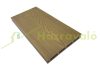 WPC floor board price per meter 150x20x4000 mm Wood-effect double-sided light brown Teak covering Woodlook Premium non-slip surface