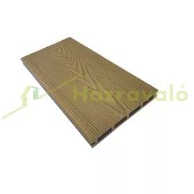 WPC padlólap méterár 150x20x4000 mm Fahatású kétoldalas világosbarna Teak burkolat Woodlook Premium csúszásmentes felület
