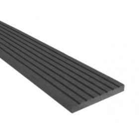   WPC léc 80x10x2200 bordázott I alaku oldatakaró szürke Grafit WoodLook Standard takaróléc