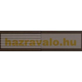   WPC takaróléc 63x10x2200 bordázott I alaku oldatakaró sötétbarna Mahagóni WoodLook deszka