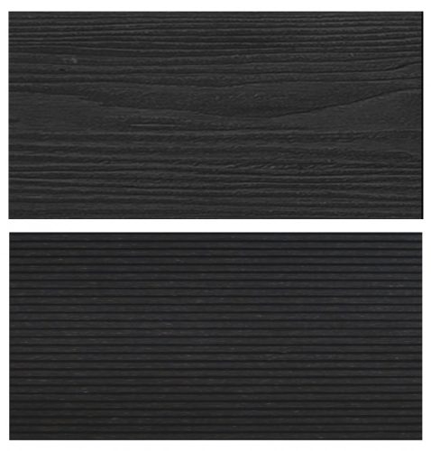 WPC floorboard Woodlook Natural Anthracite 4 m fiber 150x24x4000 mm real wood-effect double-sided covering, matte, non-slip surface. Price per meter!