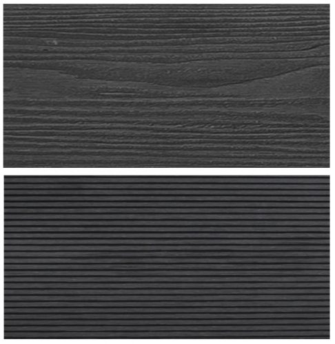 WPC floorboard Woodlook Natural Graphite 4 m fiber 150x24x4000 mm real wood-effect double-sided covering, matte, non-slip surface. Price per meter!