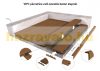 WPC léc 71x10x2200 oldatakaró szürke Grafit WoodLook Natúr takaróléc