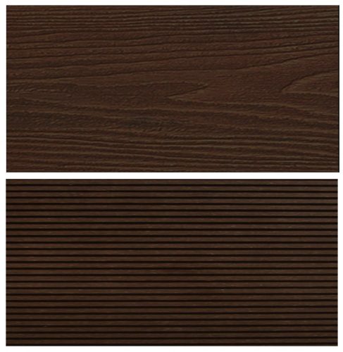 WPC floorboard Woodlook Natural Mahogany 4 m strand 150x24x4000 mm real wood-effect double-sided brown covering, matte, non-slip surface. Price per meter!