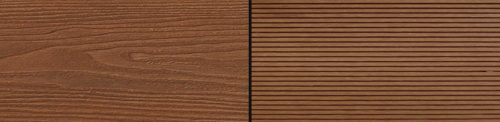 WPC floorboard Woodlook Natural Merbau 2.2 m fiber 150x24x2200 mm real wood-effect double-sided brown covering, matte, non-slip surface.