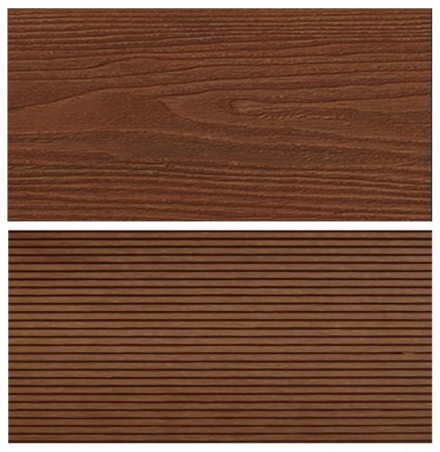 WPC floorboard Woodlook Natural Merbau 4 m fiber 150x24x4000 mm real wood-effect double-sided brown covering, matte, non-slip surface. Price per meter!