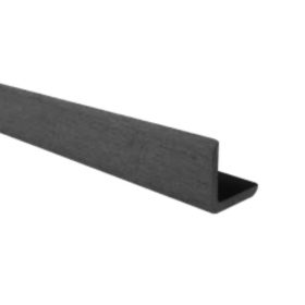   WPC sarokléc 50x60x2200 mm L alakú oldaltakaró profil sötétszürke Antracit színű WoodLook