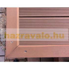    WPC fahatású sarokléc 60x60x2200 mm L alakú oldaltakaró profil szürke színű Exclusive takaróléc WoodLook