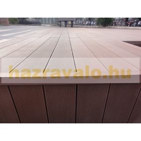    WPC fahatású sarokléc 60x60x2200 mm L alakú oldaltakaró profil szürke színű Exclusive takaróléc WoodLook