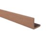 WPC corner molding 41x41x2200 mm L profile brown Merbau color 2.2 m WoodLook
