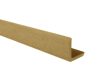 WPC corner molding 41x41x2200 mm L profile light brown Teak color 2.2 m WoodLook