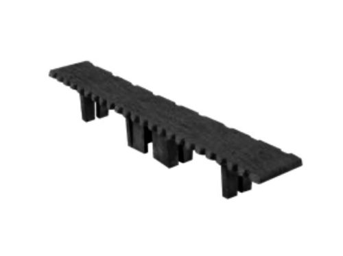 WPC board closing element 150x24 mm dark gray Anthracite WoodLook Natural end cap