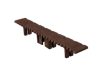 WPC board closing element 150x24 mm dark brown Mahogany WoodLook Natural floor board end cap