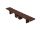 WPC board closing element 150x24 mm dark brown Mahogany WoodLook Natural floor board end cap