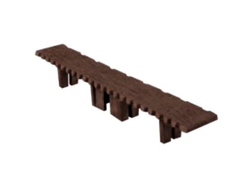WPC board closing element 150x24 mm dark brown Mahogany WoodLook Natural floor board end cap
