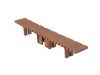 WPC board closing element 150x24 mm brown Merbau WoodLook Natural floor board end cap