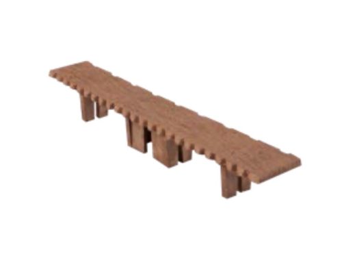 WPC board closing element 150x24 mm brown Merbau WoodLook Natural floor board end cap