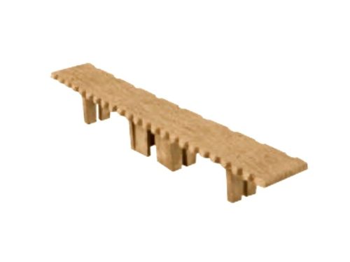 WPC board closing element 150x24 mm light brown-yellow Teak WoodLook Natural floor board end cap
