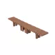  WPC deszka záróelem 150x24 mm barna Merbau WoodLook Prémium padlólap végzáró zárókupak 
